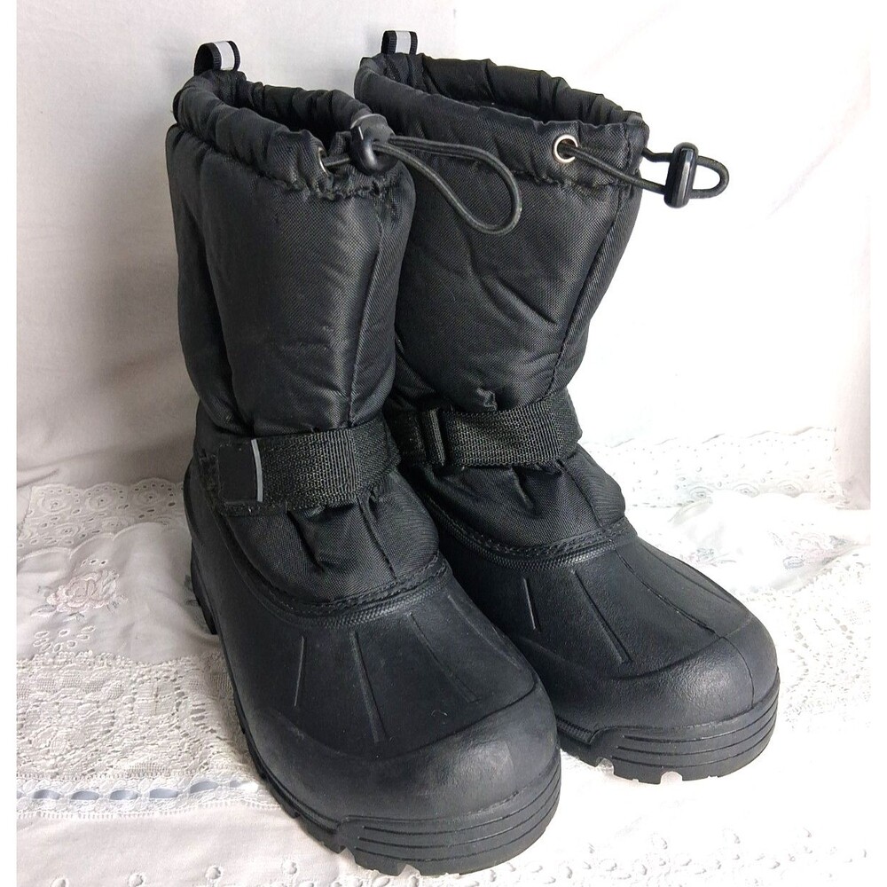 Gander Mountain Boys 6 Snow Boots Black Winter Outdoors sleigh riding cold gear